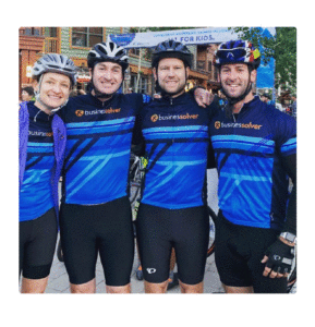 Businessolver employees at bike ride